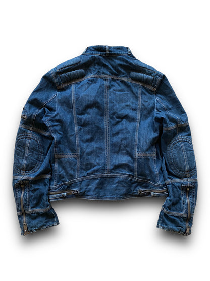 D&G ARCHIVE MULTI ZIP DENIM BIKER JACKET