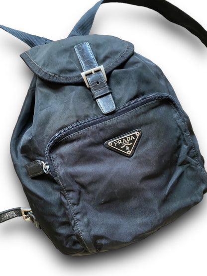 PRADA BLACK TRIANGLE BACKPACK