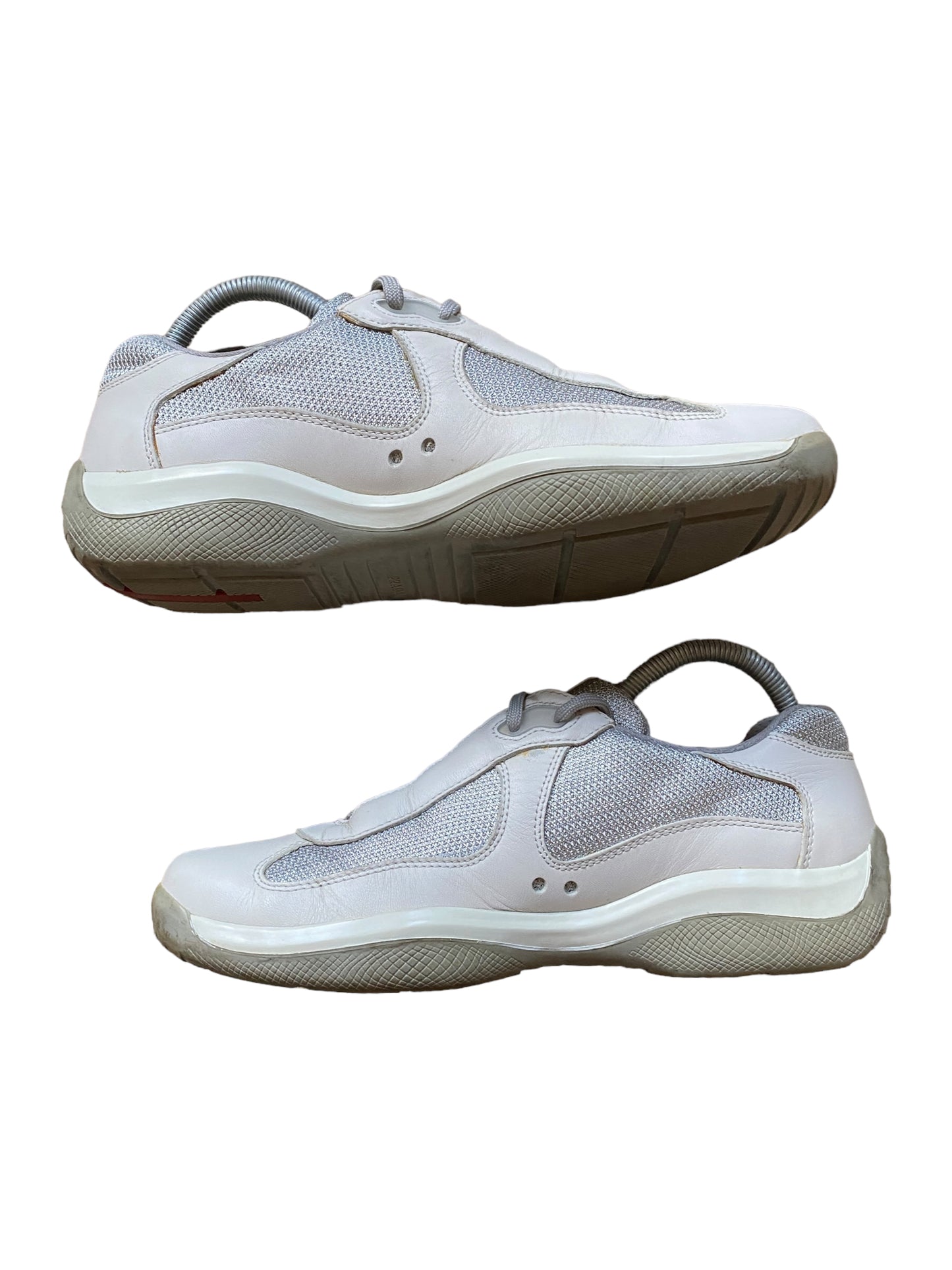 PRADA WHITE LEATHER AMERICA’S CUP SHOES