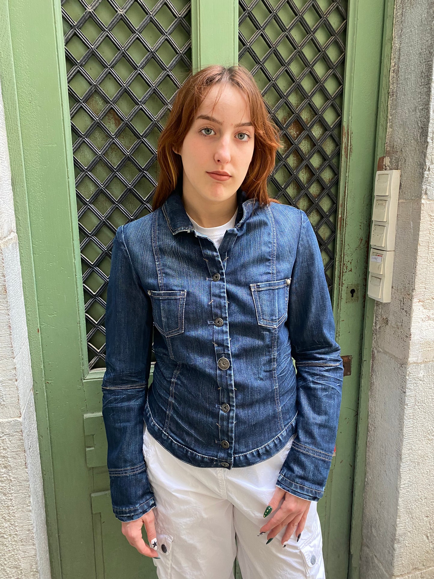 MARITHE + FRANCOIS GIRBAUD DENIM CROP JACKET