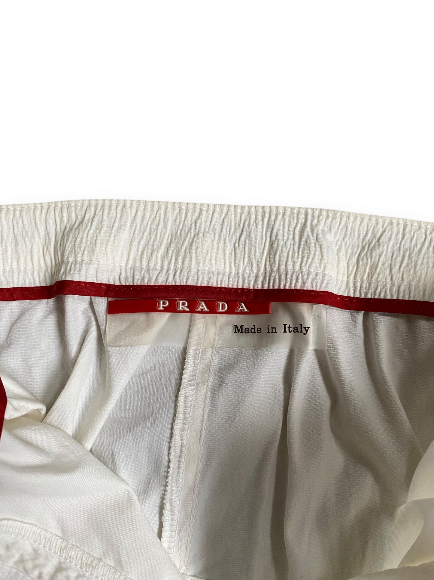 PRADA WHITE OVERSIZE PANTS