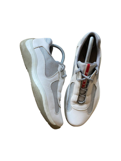 PRADA WHITE LEATHER AMERICA’S CUP SHOES