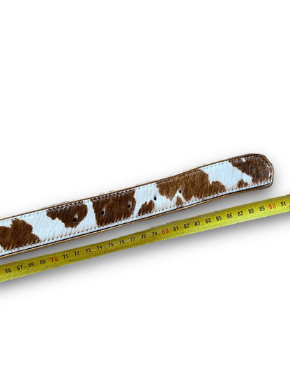 D&G BELT RARE PONY HAIR COW PATTERN