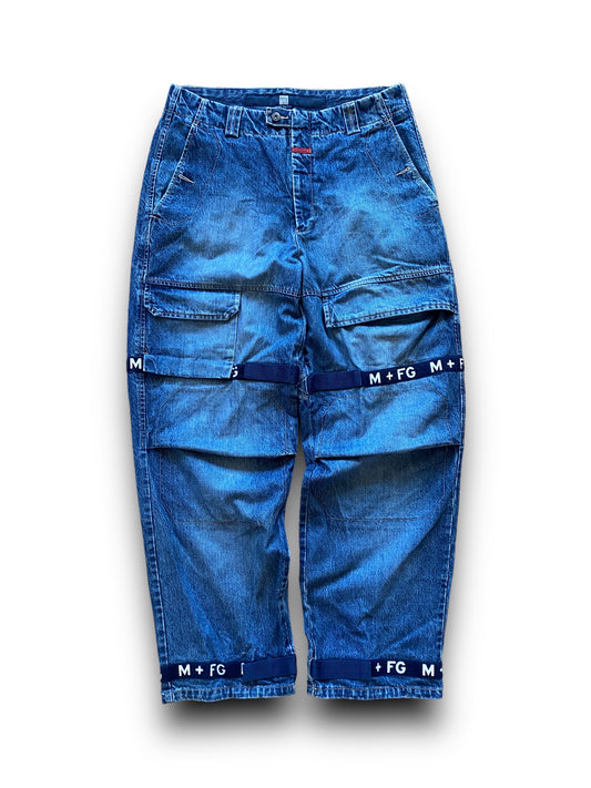 MFG AJUSTABLE BAGGY DENIM PANTS