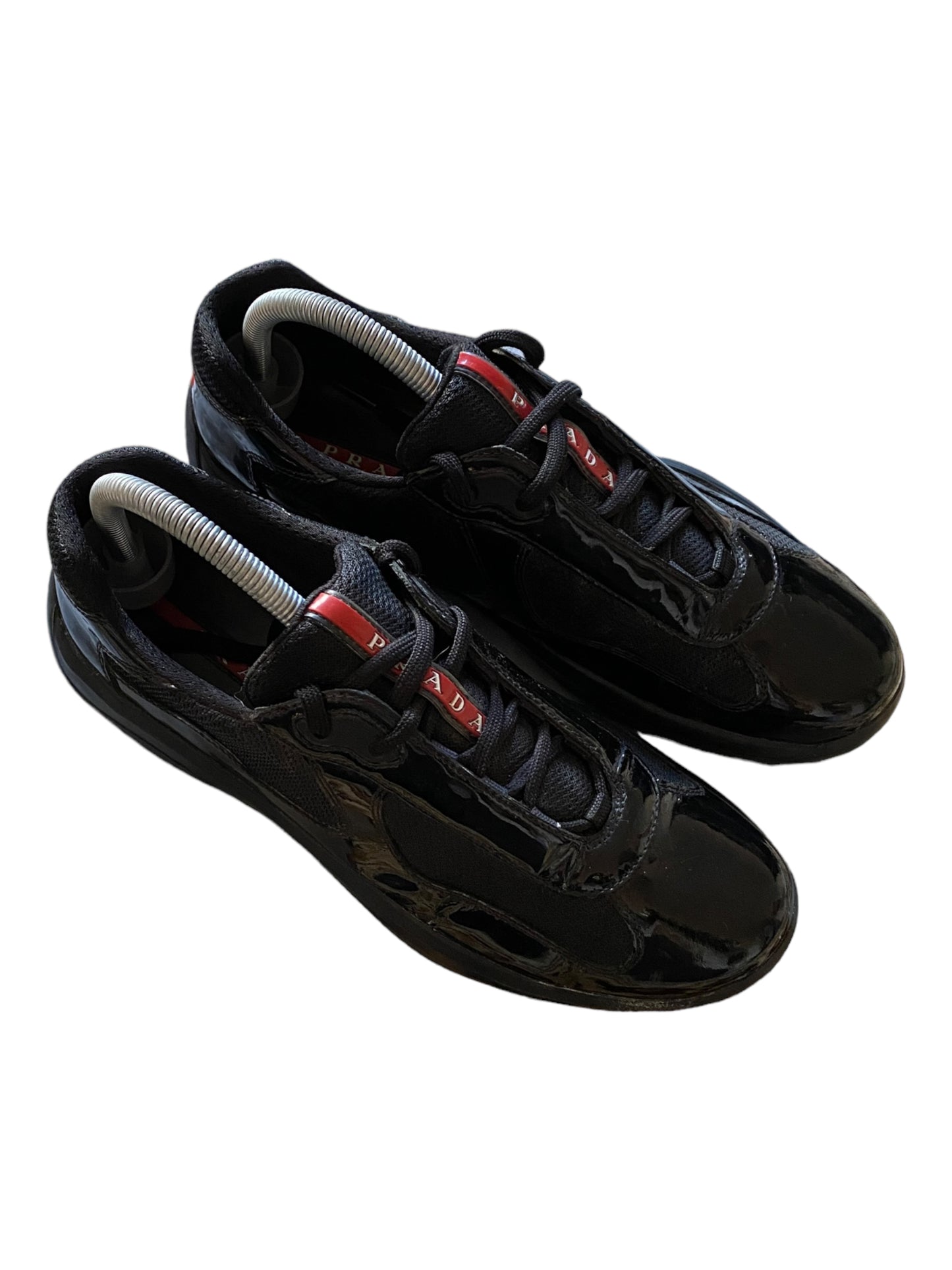 PRADA AMERICA’S CUP BLACK VERNIS LEATHER PATENT