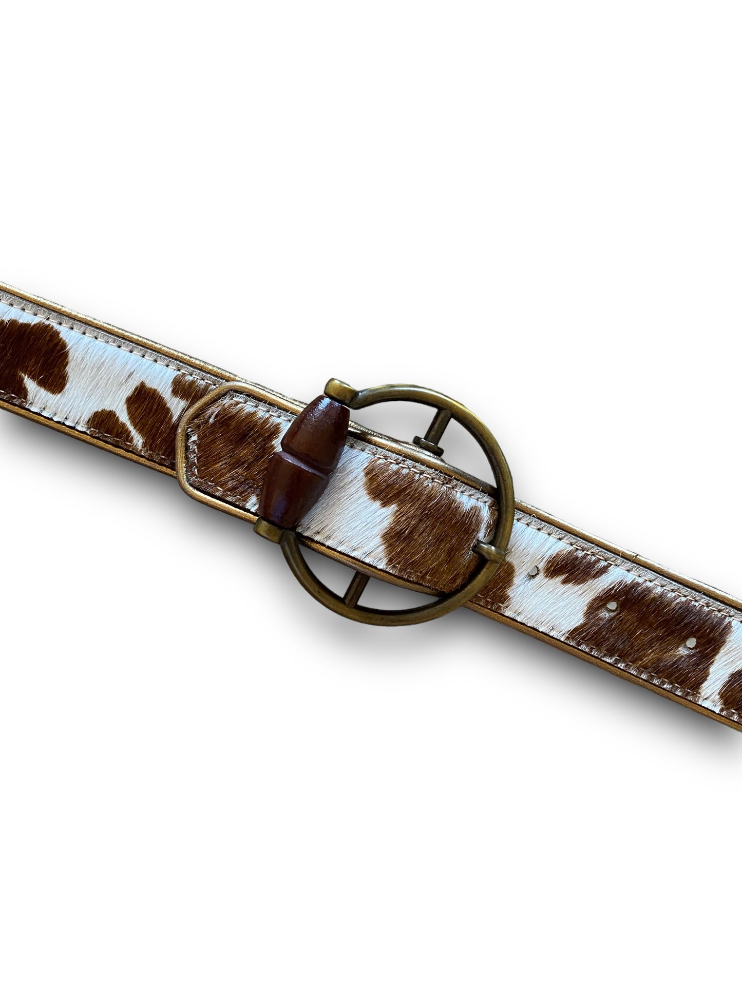 D&G BELT RARE PONY HAIR COW PATTERN