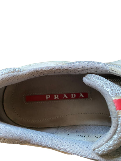 PRADA WHITE LEATHER AMERICA’S CUP SHOES