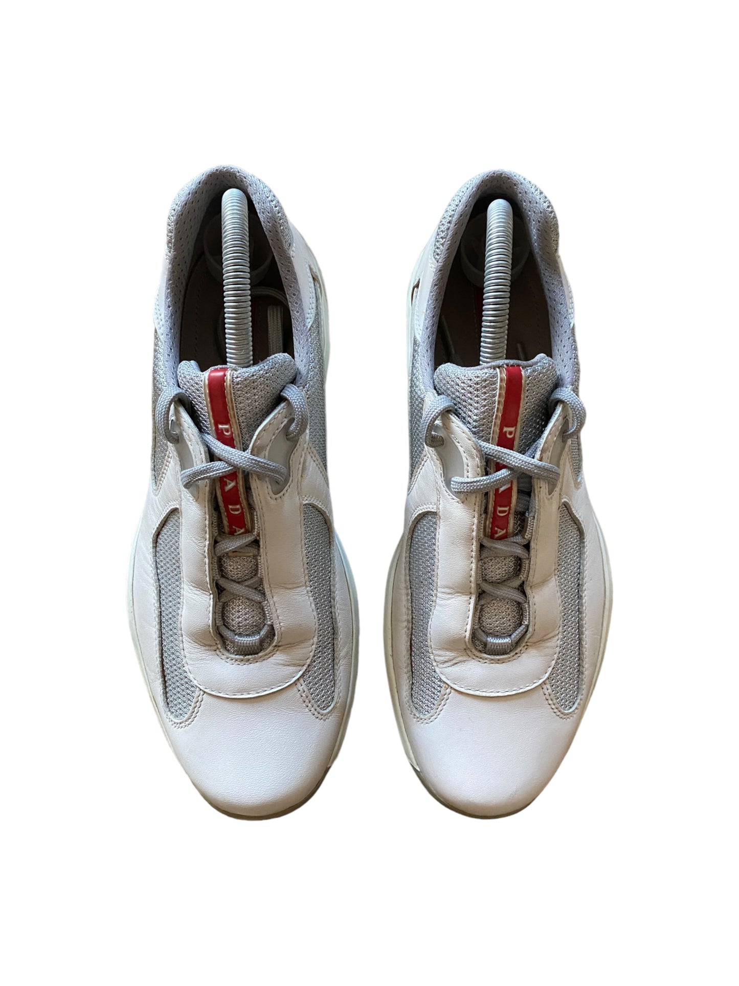 PRADA WHITE LEATHER AMERICA’S CUP SHOES