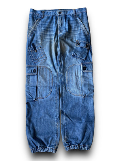 D&G CARGO DENIM ARCHIVE PARACHUTE PANTS