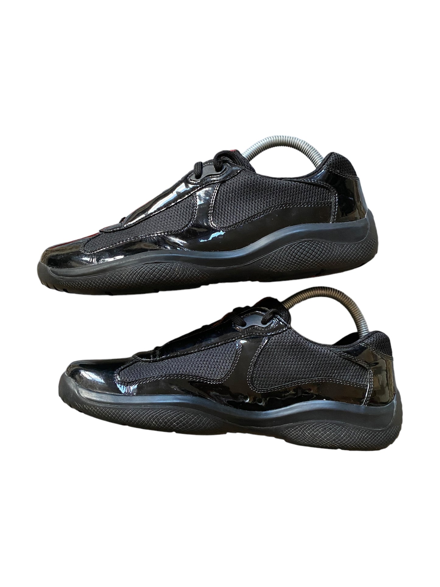 PRADA AMERICA’S CUP BLACK VERNIS LEATHER PATENT