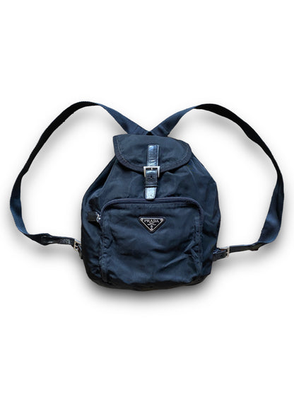 PRADA BLACK TRIANGLE BACKPACK