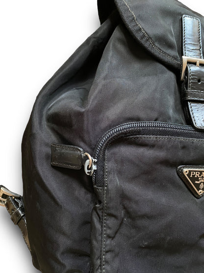 PRADA BLACK TRIANGLE BACKPACK