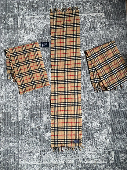 BURBERRYS SCARF TARTAN MONOGRAMME