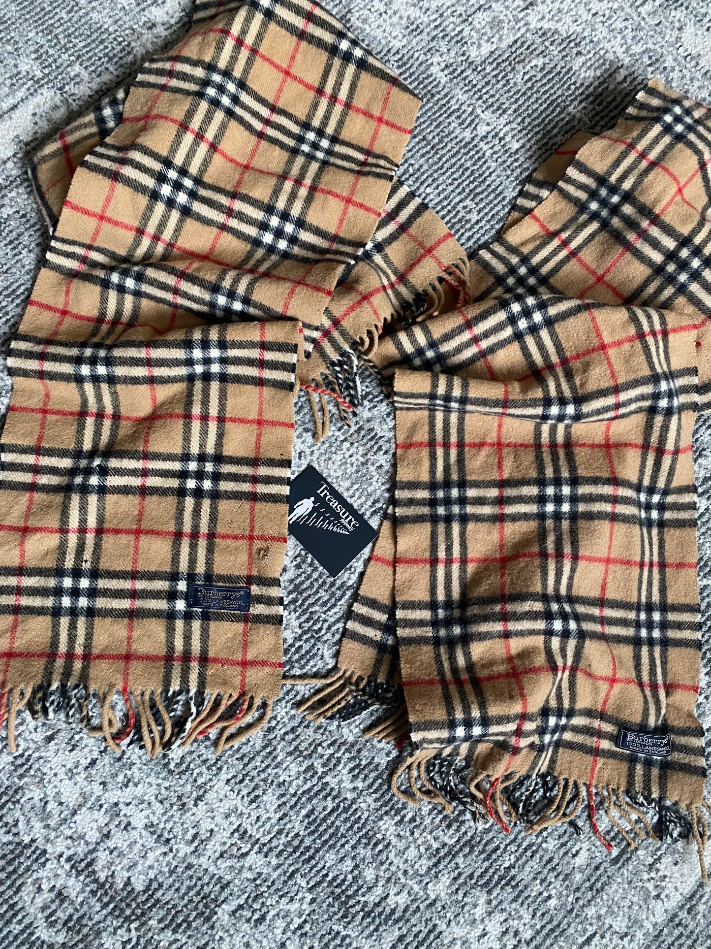 BURBERRYS SCARF TARTAN MONOGRAMME