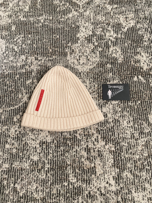 BEIGE PRADA BEANIE