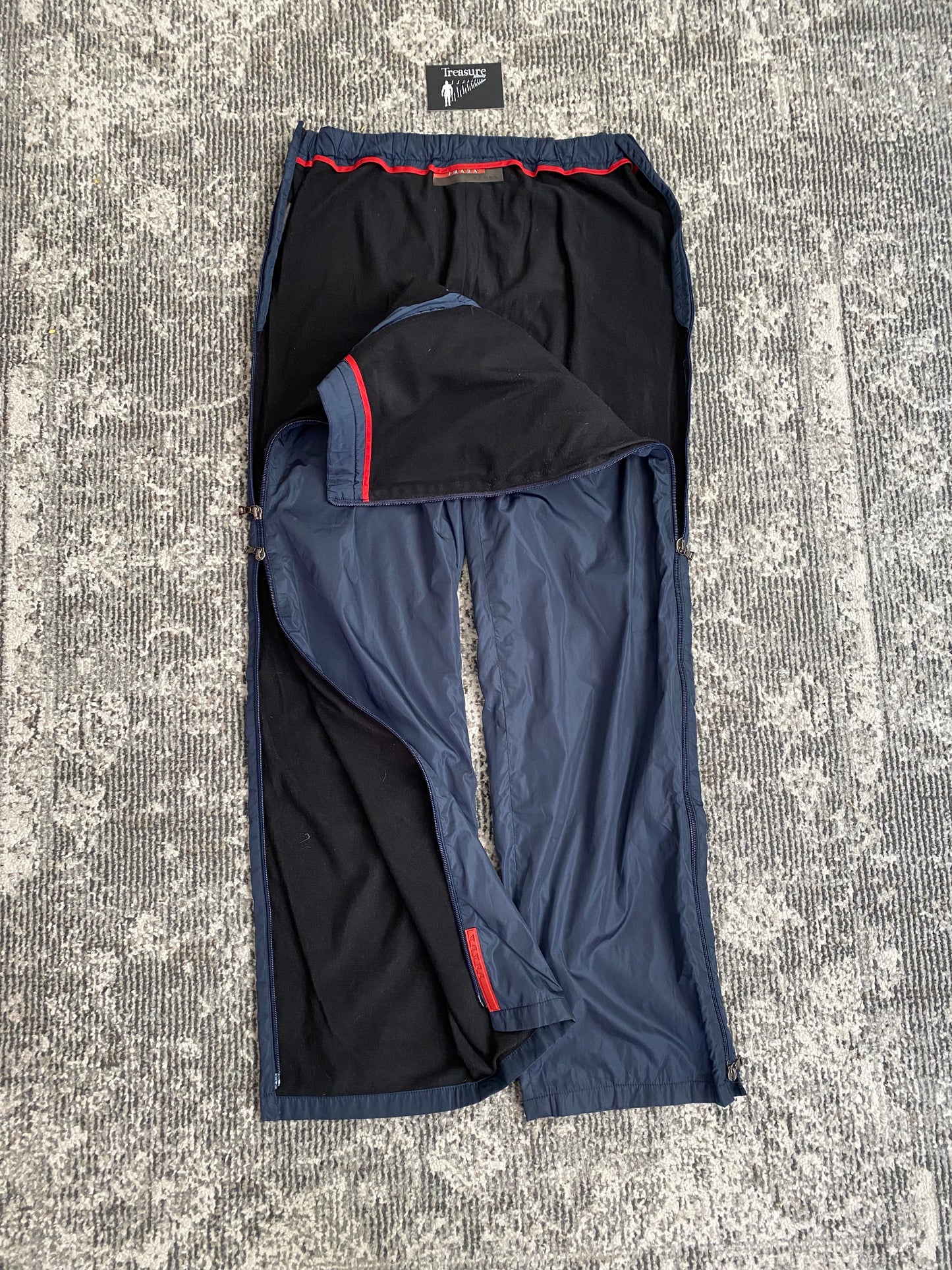 PRADA SPORT FULL ZIP NYLON TROUSERS