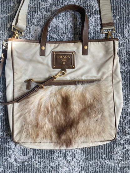 PRADA FUR HANDBAG