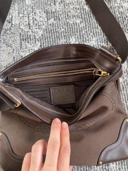 PRADA CANVAS FLAT BAG