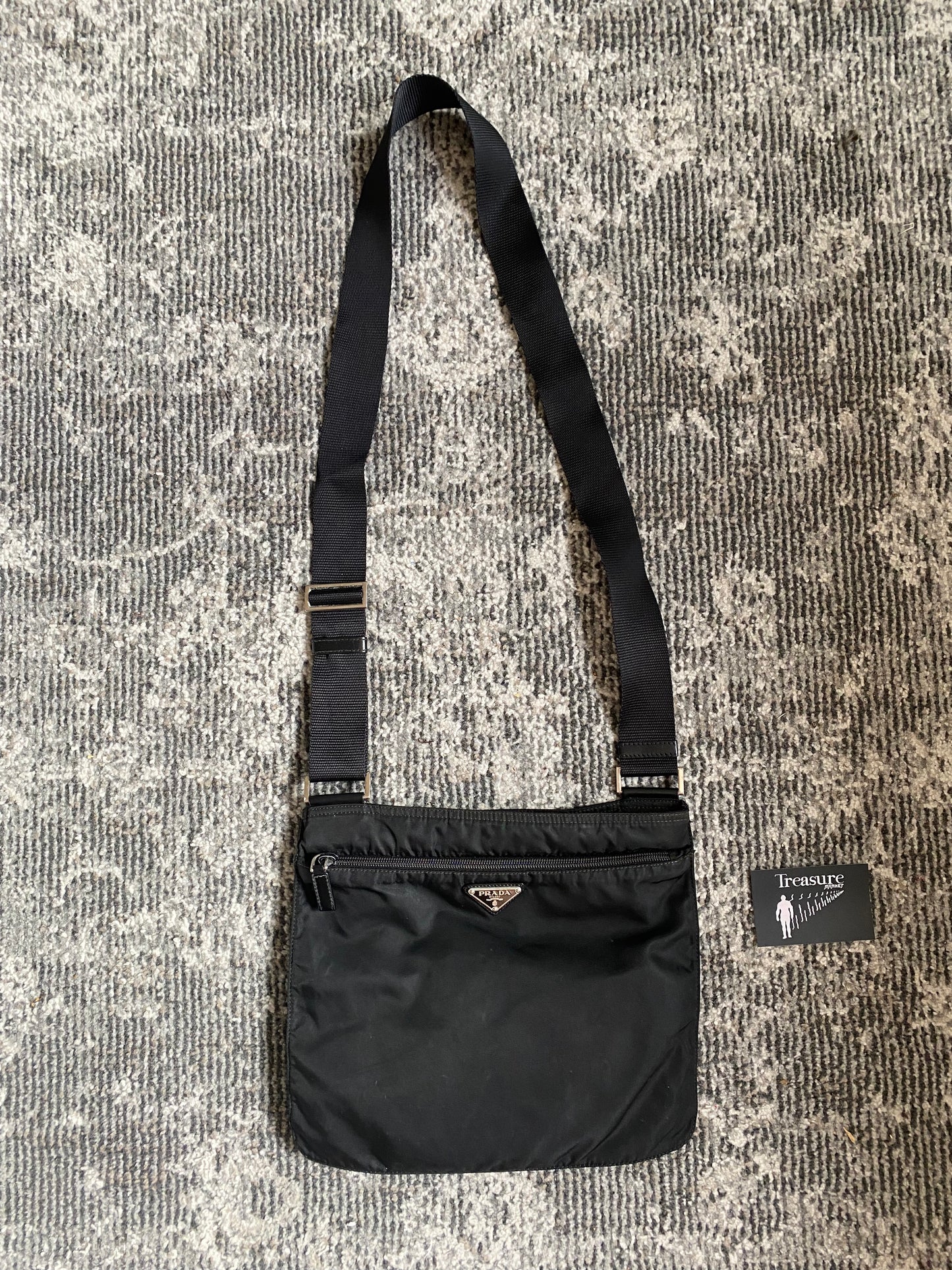 PRADA BLACK FLAT BAG