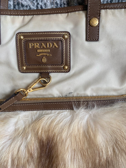 PRADA FUR HANDBAG