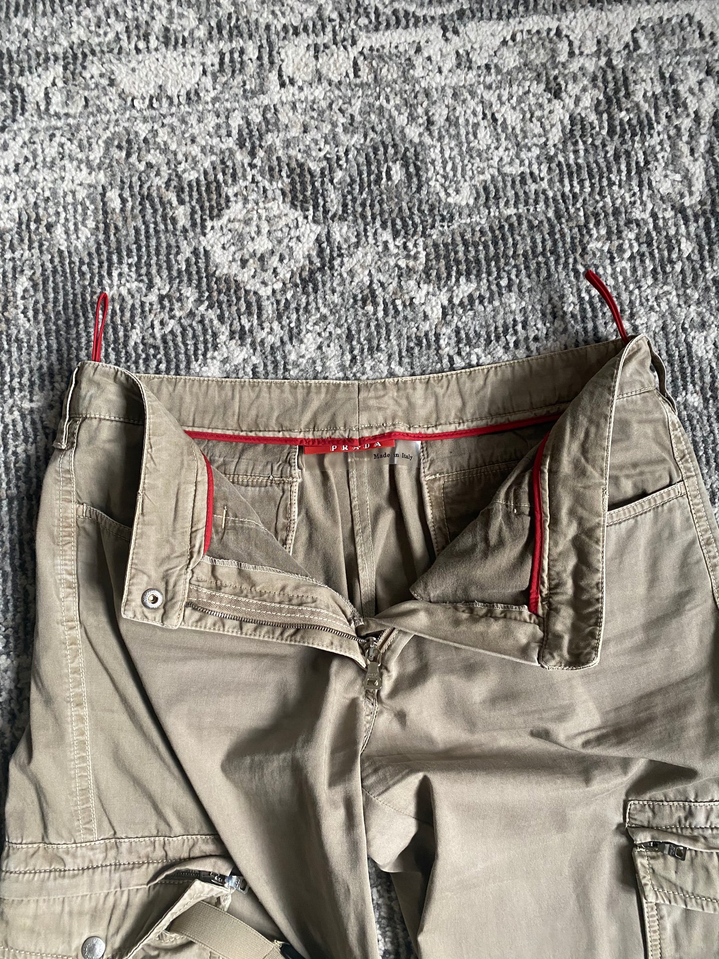 PRADA TECHNICAL CARGO PARACHUTE PANTS